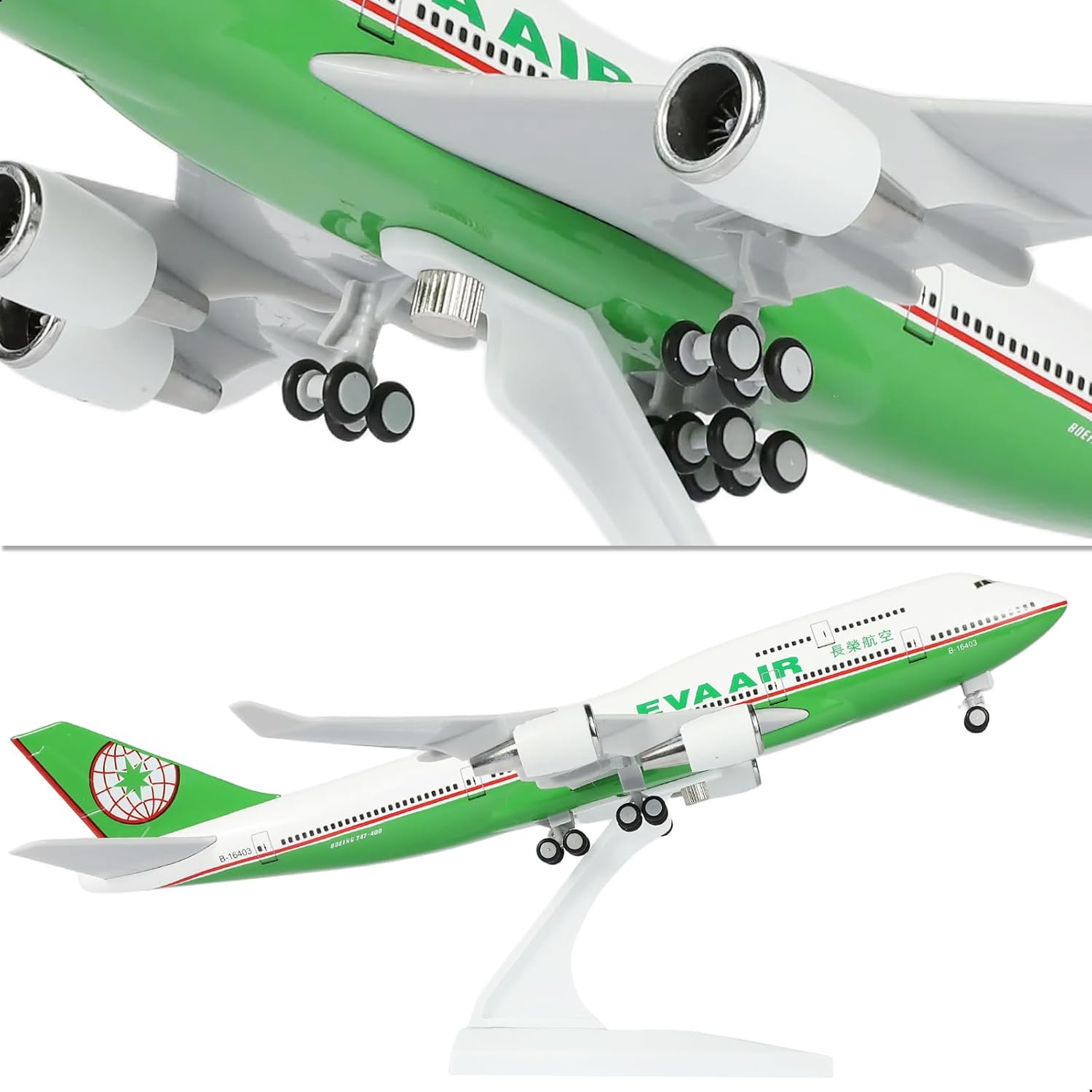 Model Kit Eva - 30cm EVA製 B747 模型飛行機 1/240スケール ダイキャストモデル
