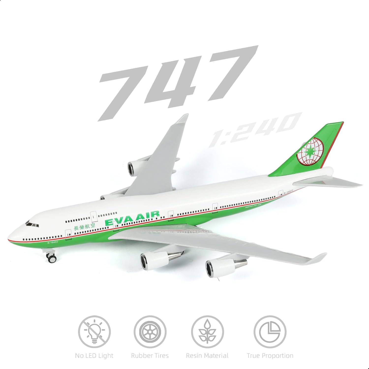 30cm EVAエア747飛行機モデルキット B747レジン - Model Kit Eva のレビューと価格